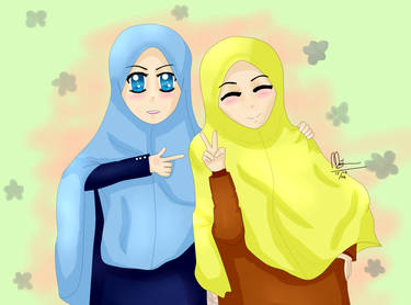 Detail Gambar Kartun Muslimah Persahabatan Nomer 51