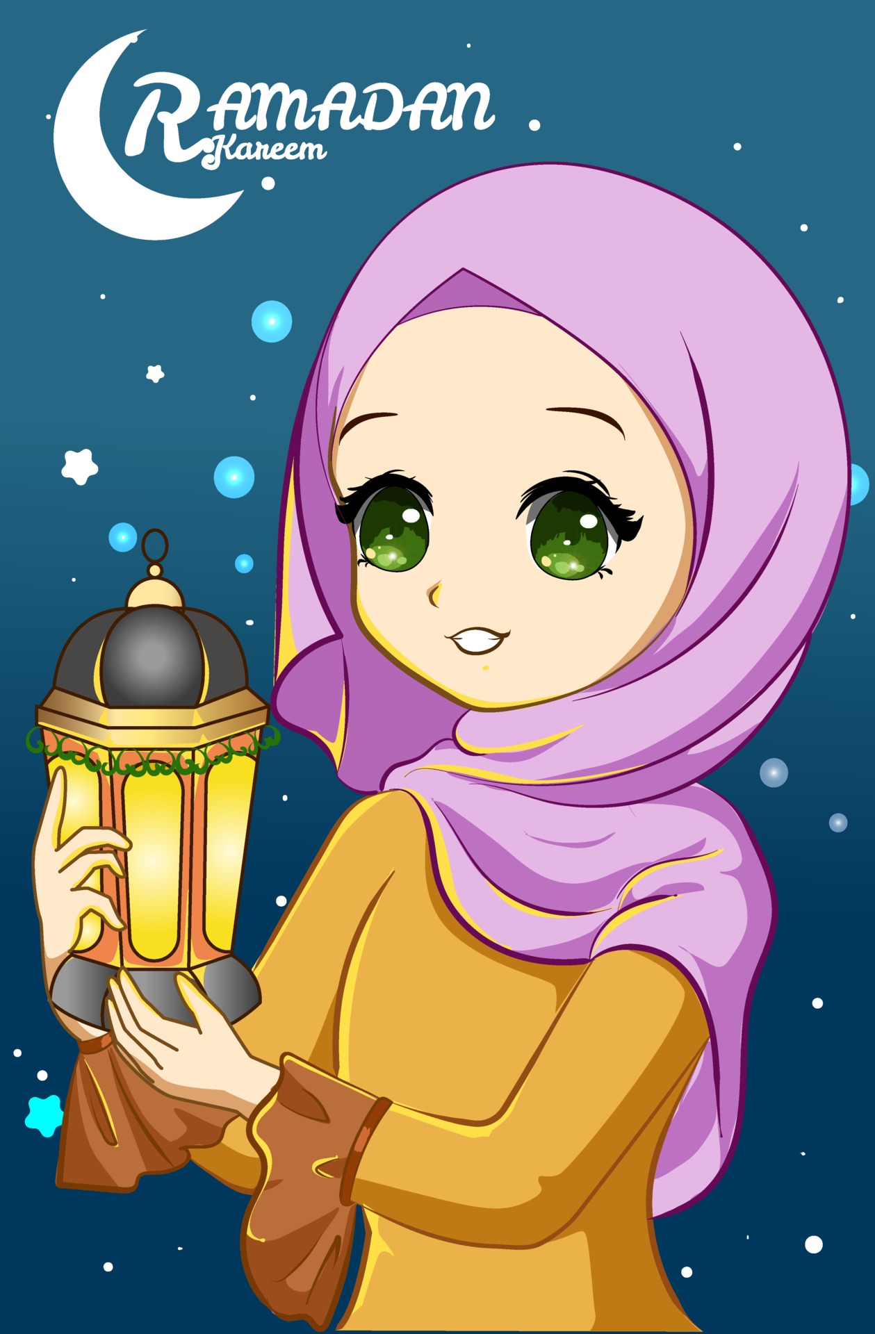 Detail Gambar Kartun Muslimah Ramadhan Nomer 27