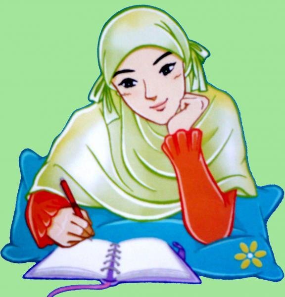 Detail Gambar Kartun Muslimah Sedang Belajar Nomer 53