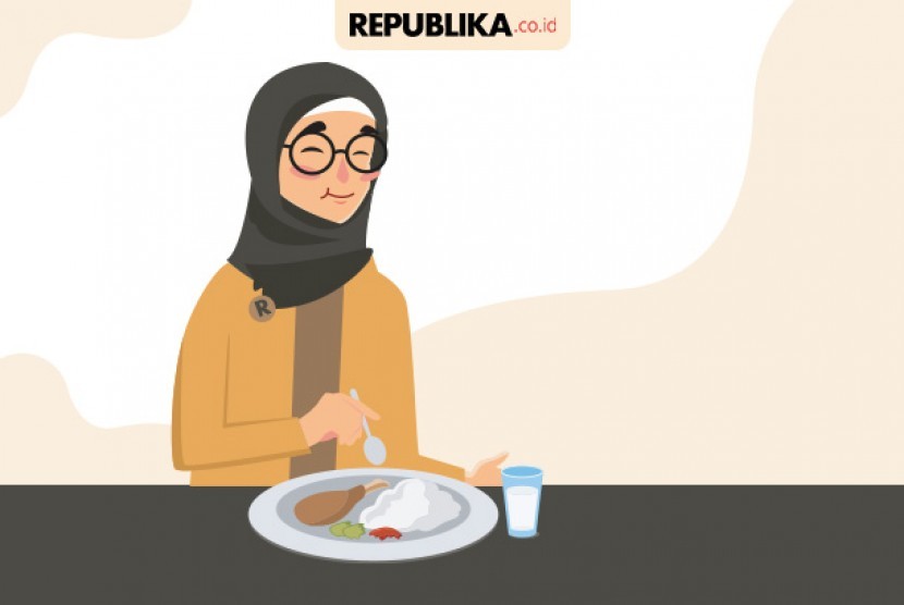 Detail Gambar Kartun Muslimah Sedang Makan Nomer 6