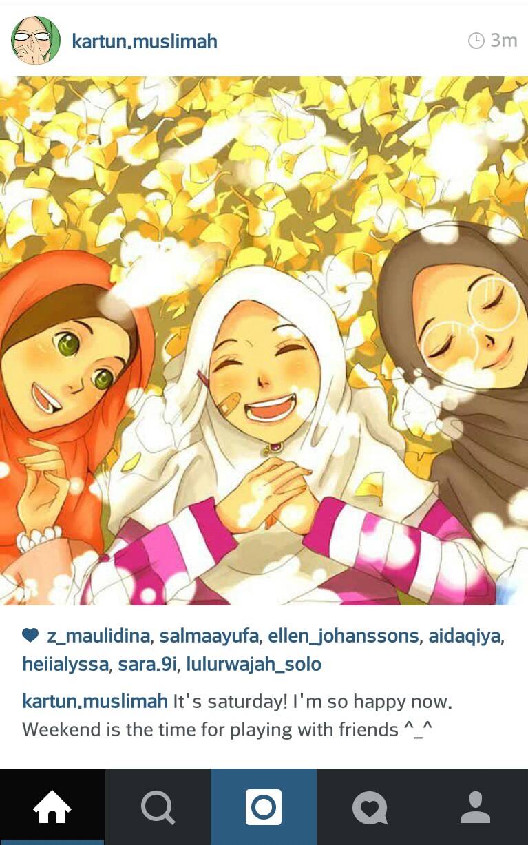 Detail Gambar Kartun Muslimah Sedang Sara Nomer 32