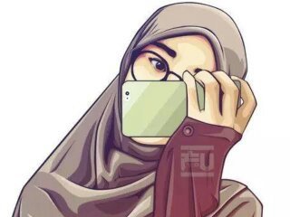 Detail Gambar Kartun Muslimah Sedang Sara Nomer 43
