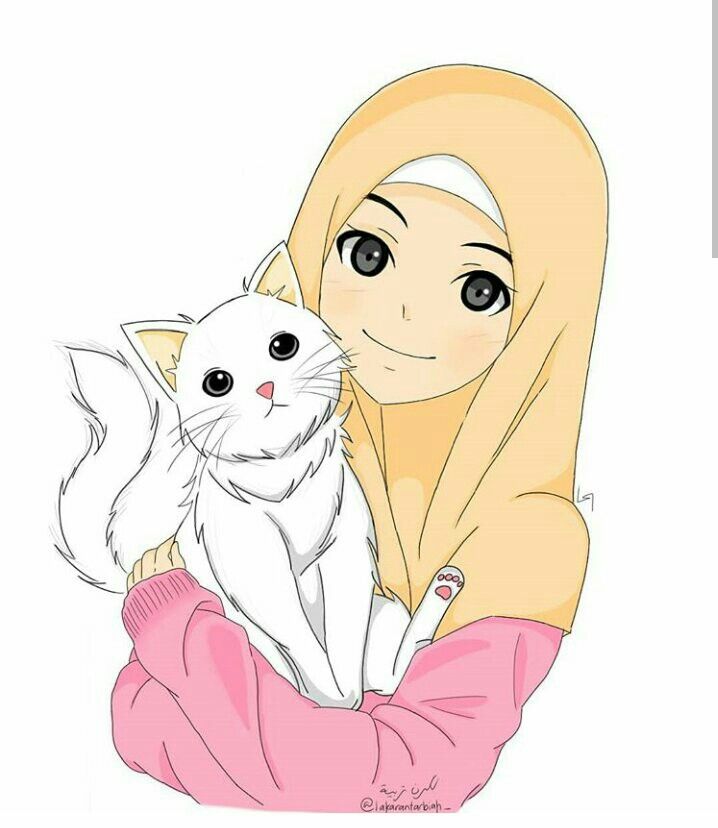 Detail Gambar Kartun Muslimah Untuk Diwarnai Nomer 20