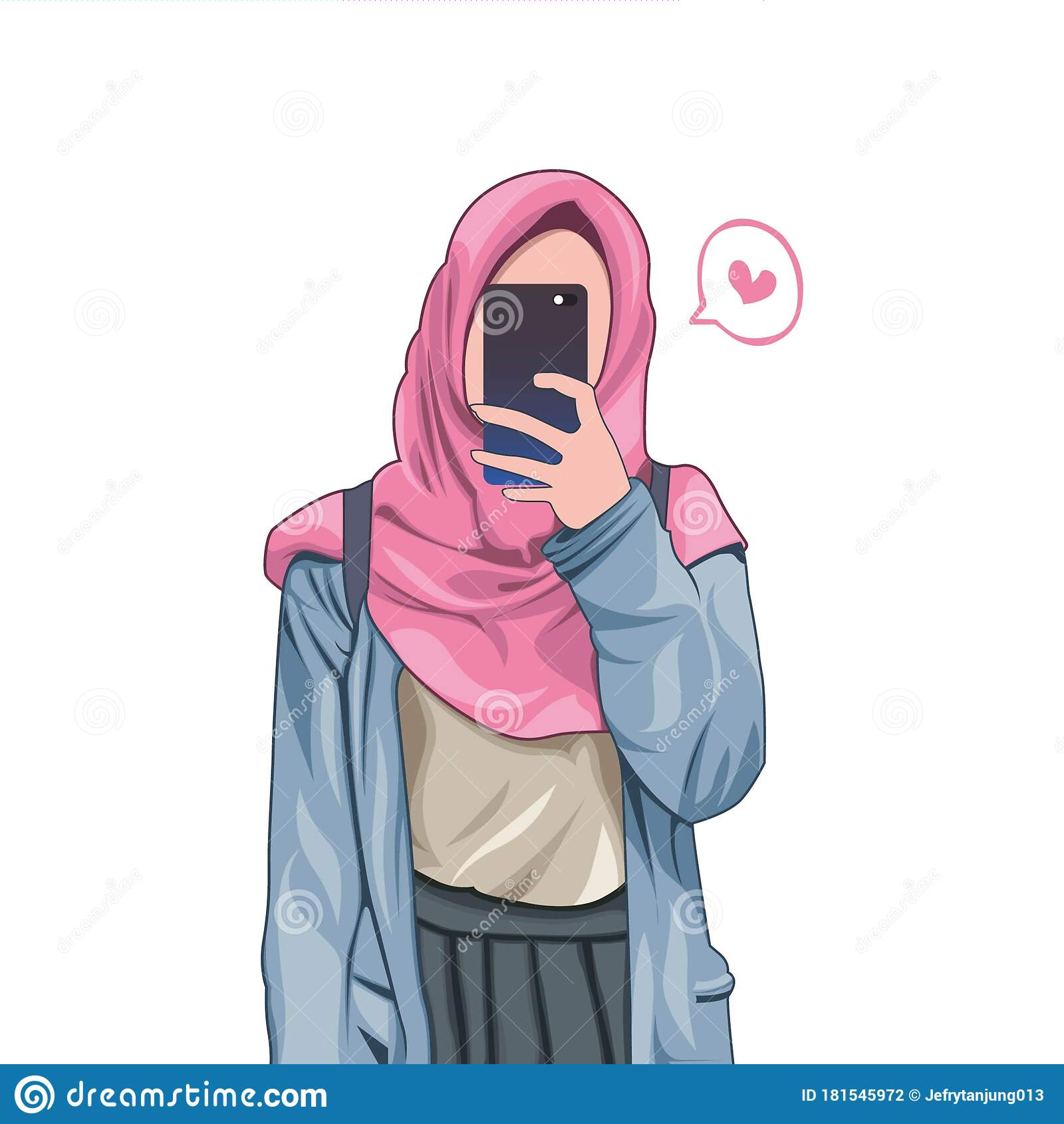 Detail Gambar Kartun Muslimah Vector Nomer 34