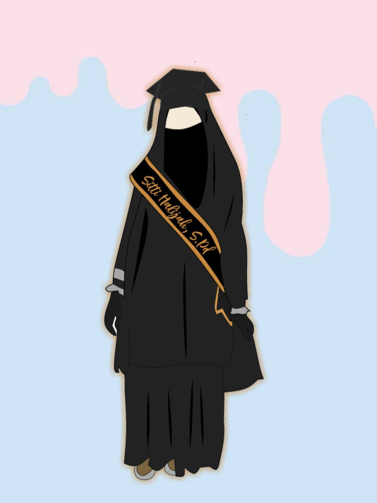 Detail Gambar Kartun Muslimah Wisuda Nomer 2