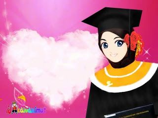 Detail Gambar Kartun Muslimah Wisuda Nomer 17