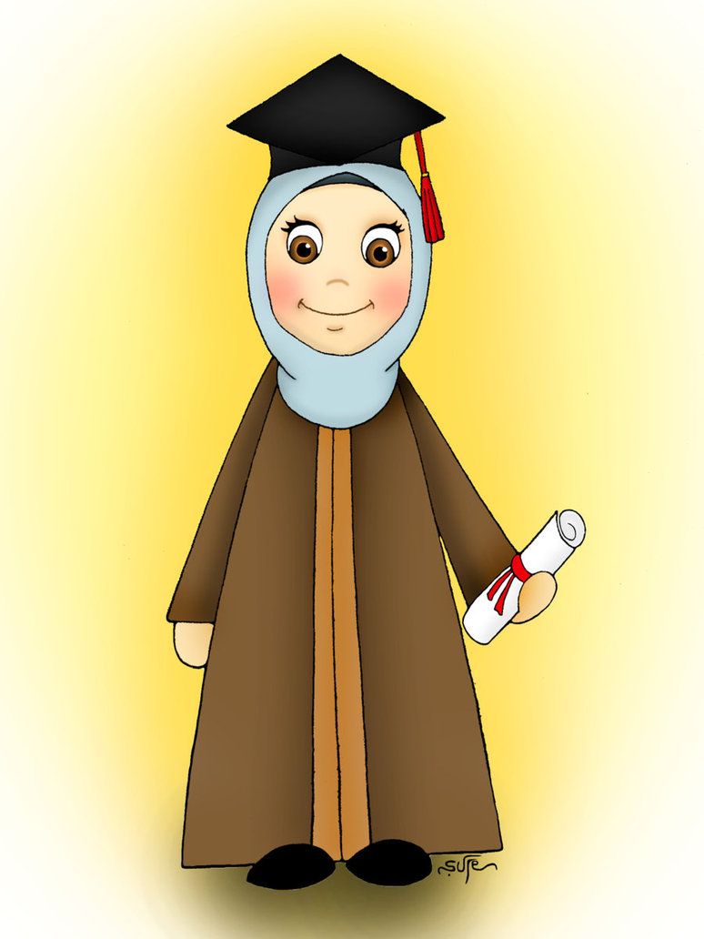 Detail Gambar Kartun Muslimah Wisuda Nomer 7