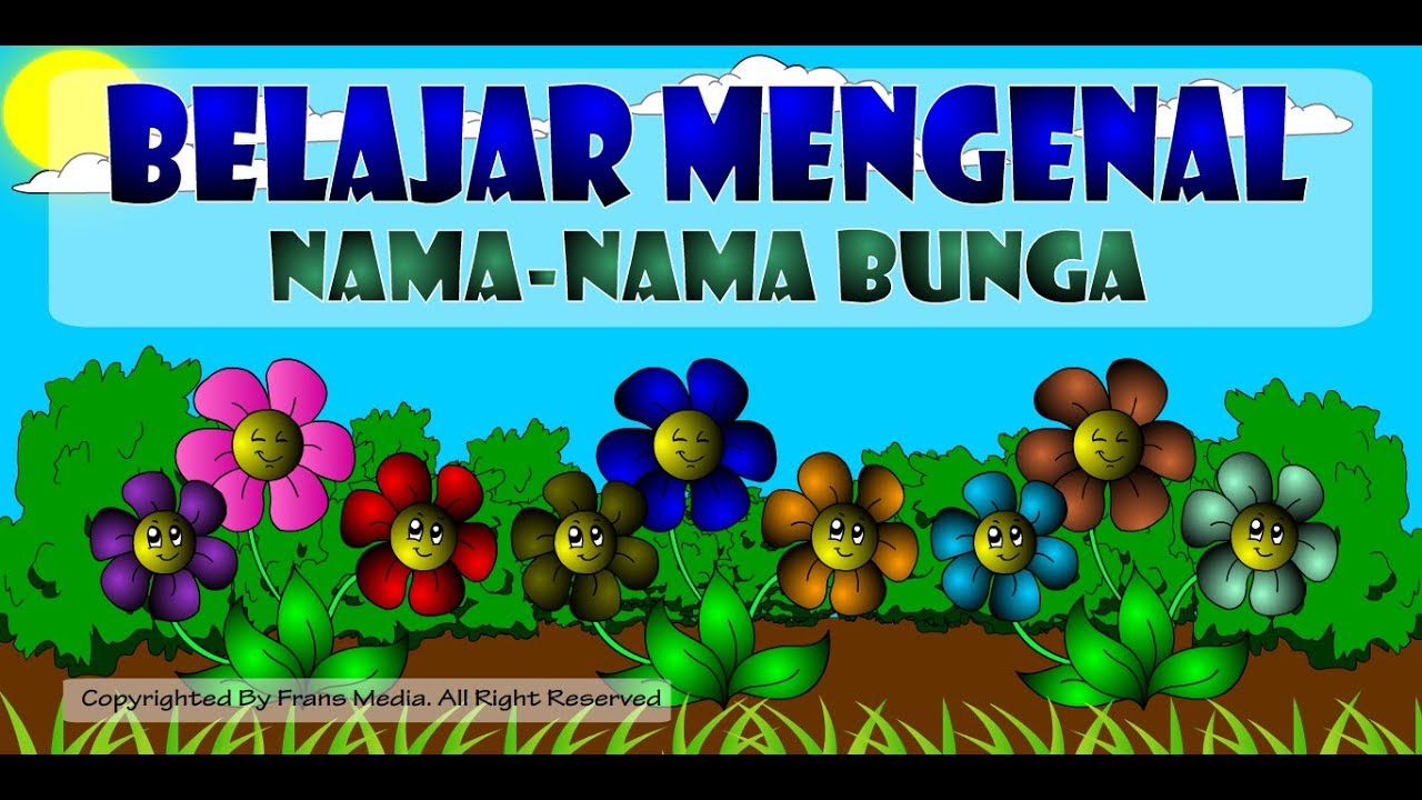 Detail Gambar Kartun Nama Bunga Dan Gambarnya Nomer 5