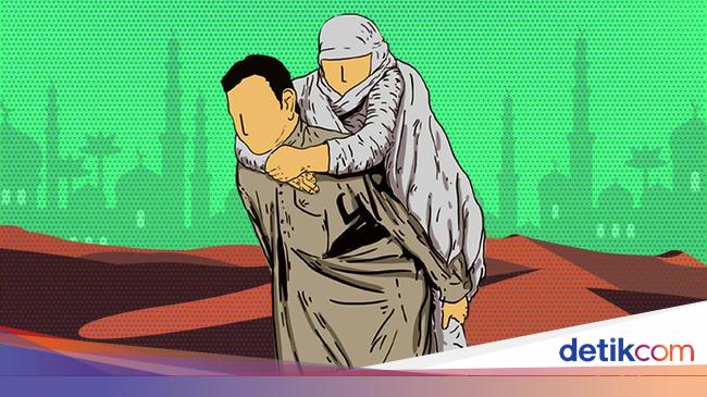 Detail Gambar Kartun Orang Berpikir Naik Haji Nomer 12