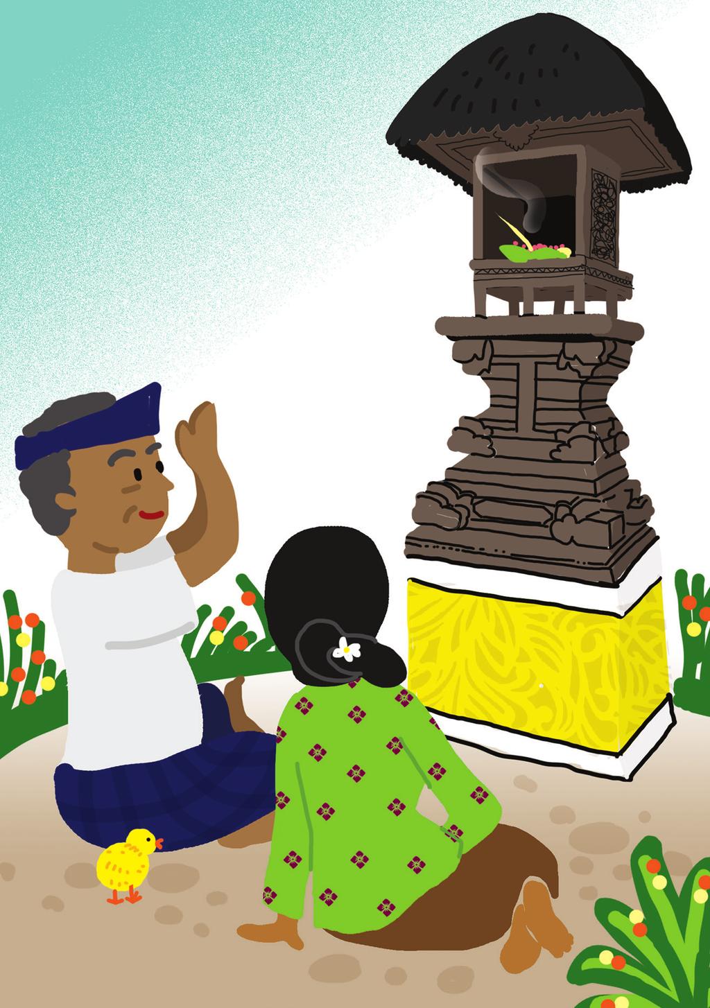 Detail Gambar Kartun Orang Hindu Sembahyang Nomer 13