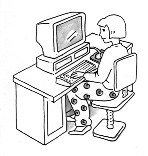 Detail Gambar Kartun Orang Main Komputer Nomer 26