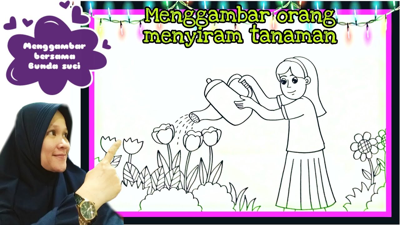 Detail Gambar Kartun Orang Menyiram Bunga Nomer 38