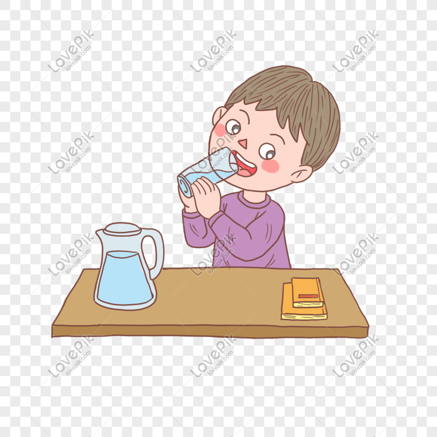 Detail Gambar Kartun Orang Minum Nomer 2