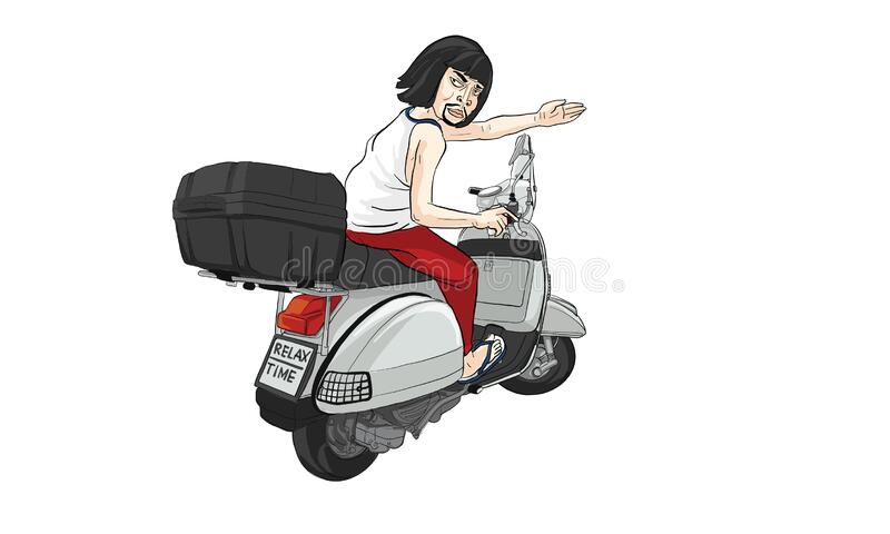 Detail Gambar Kartun Orang Naik Vespa Nomer 44