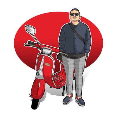 Download Gambar Kartun Orang Naik Vespa Nomer 50