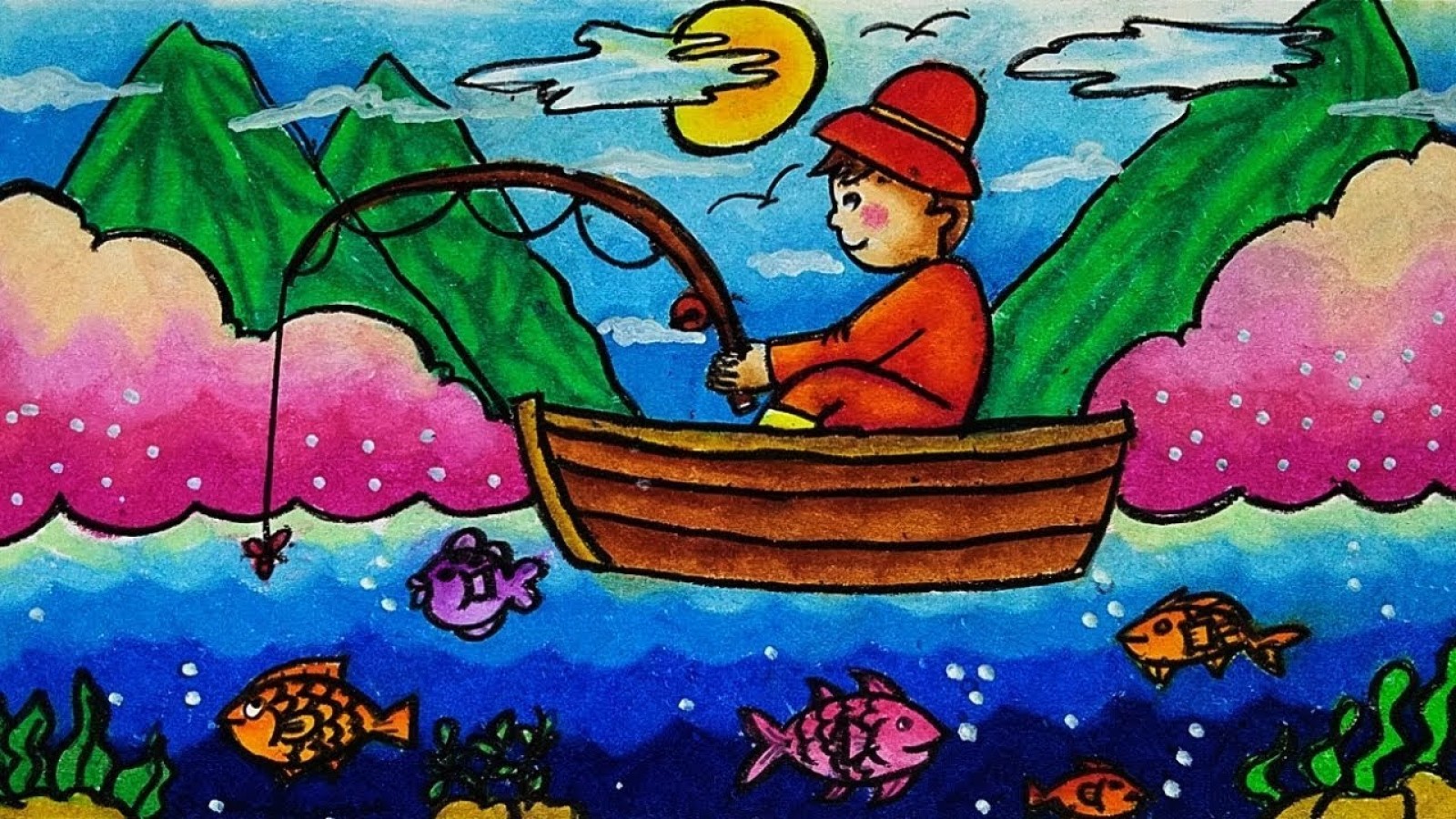 Gambar Kartun Orang Sedang Menangkap Ikan - KibrisPDR