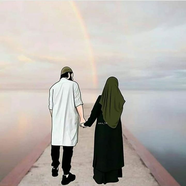 Detail Gambar Kartun Pasangan Muslimah Nomer 12