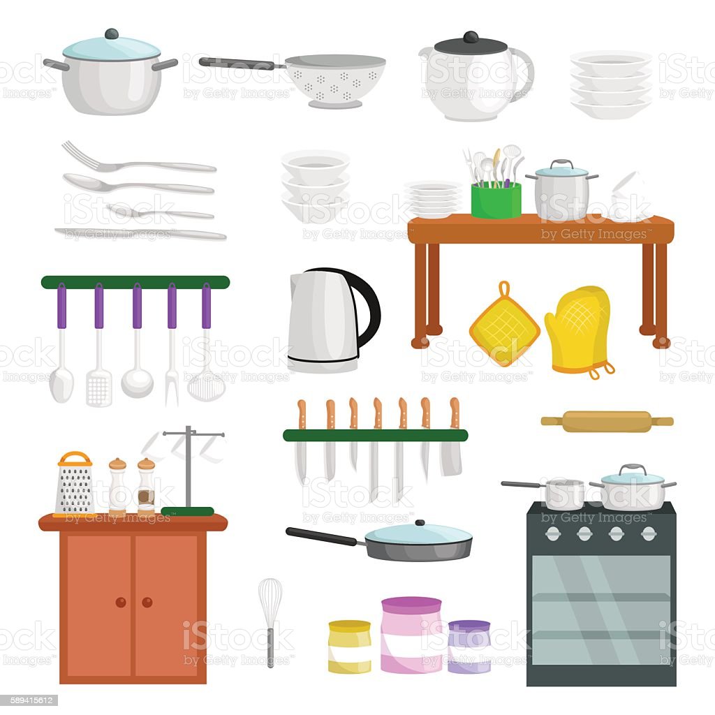 Detail Gambar Kartun Peralatan Dapur Nomer 8