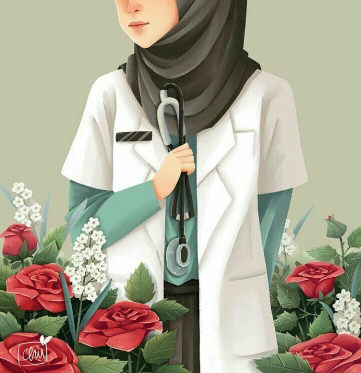 Detail Gambar Kartun Perawat Muslimah Nomer 3