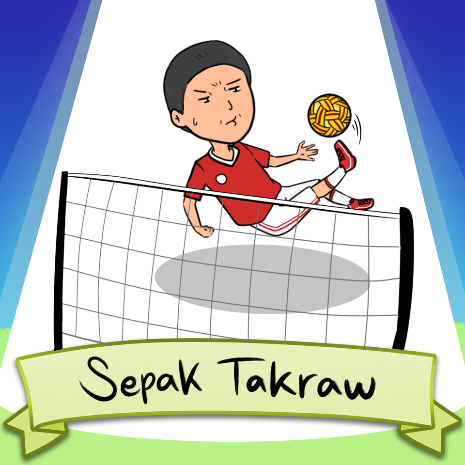 Detail Gambar Kartun Permainansepak Takraw Nomer 8