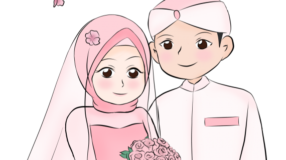 Detail Gambar Kartun Pernikahan Islami Nomer 35