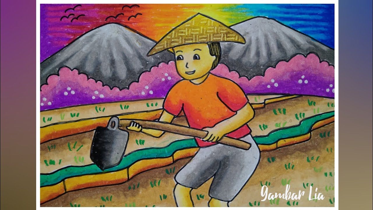 Detail Gambar Kartun Petani Di Sawah Nomer 22