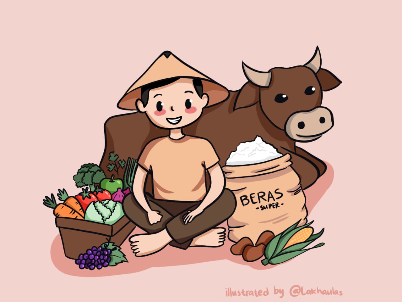 Detail Gambar Kartun Petani Di Sawah Nomer 24