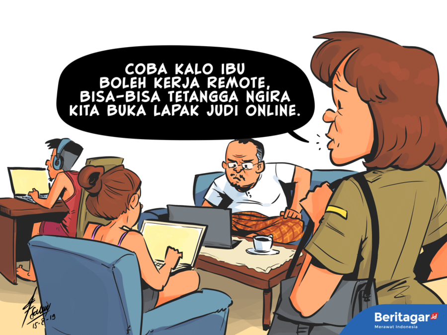 Detail Gambar Kartun Pns Bekerja Nomer 3