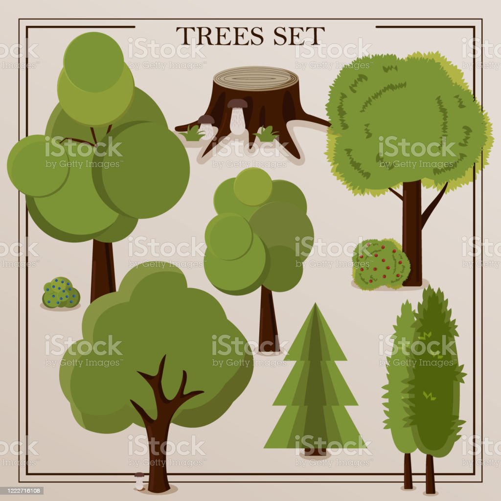Detail Gambar Kartun Pohon Cemara Nomer 17