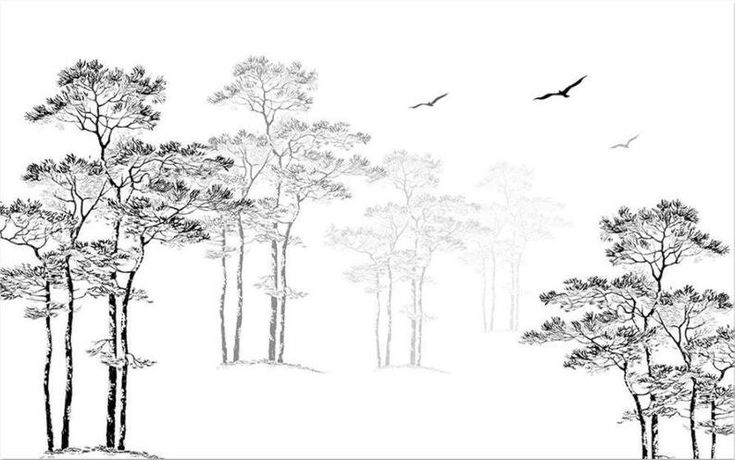 Detail Gambar Kartun Pohon Hitam Putih Nomer 22