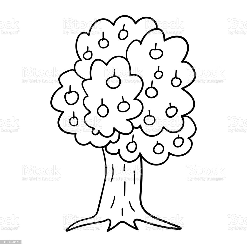Detail Gambar Kartun Pohon Hitam Putih Nomer 4