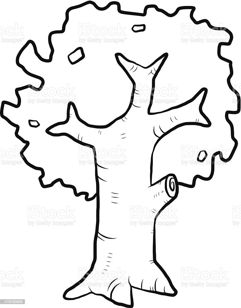 Detail Gambar Kartun Pohon Hitam Putih Nomer 50