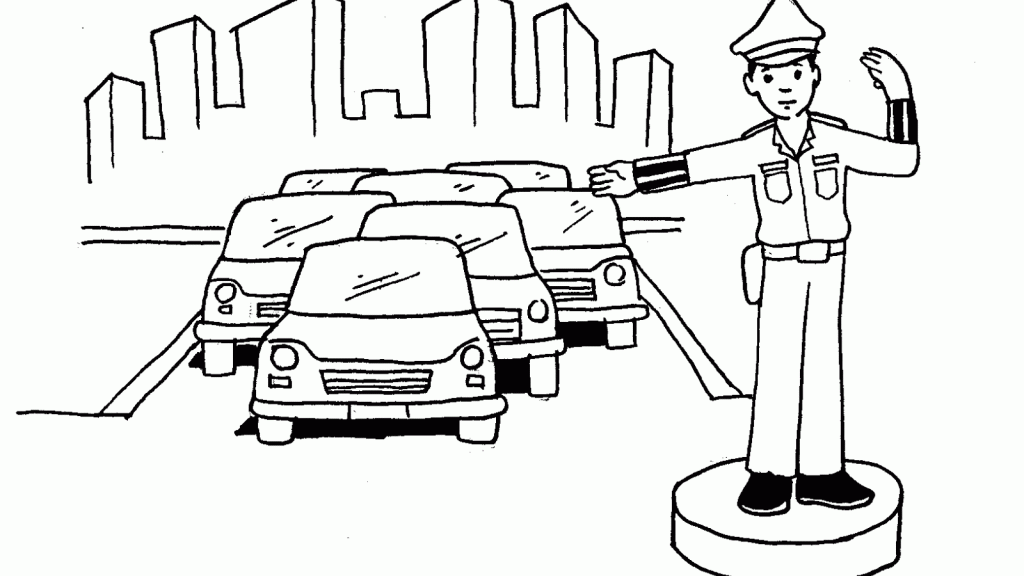 Detail Gambar Kartun Polisi Sedang Mengatur Lalu Lintas Nomer 8