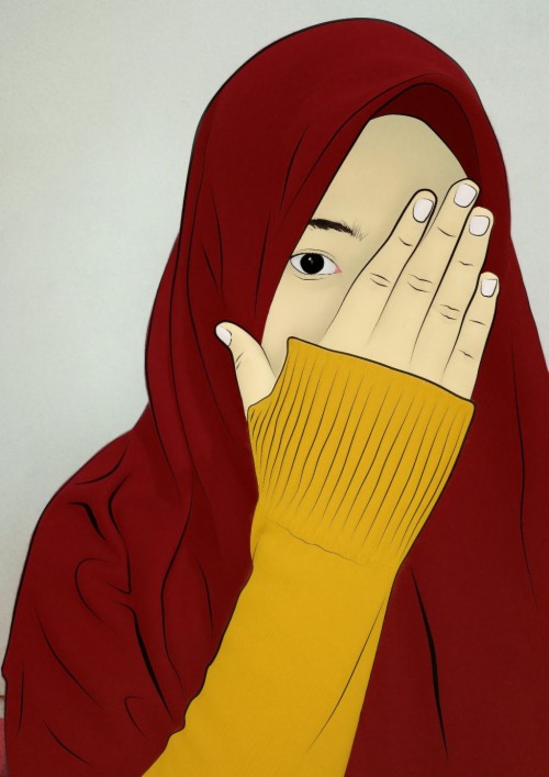 Detail Gambar Kartun Romantis Hijab Nomer 47