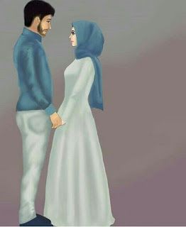 Detail Gambar Kartun Romantis Hijab Nomer 10