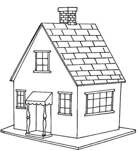 Detail Gambar Kartun Rumah Hitam Putih Nomer 12