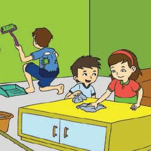 Detail Gambar Kartun Rumah Keluarga Anak Laki Nomer 47