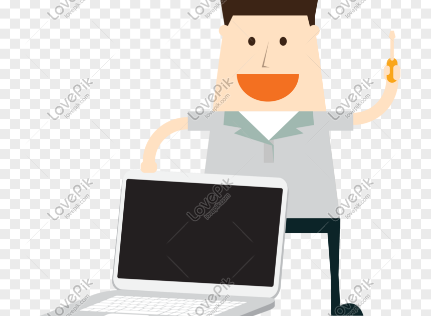 Gambar Kartun Sedang Main Laptop - KibrisPDR