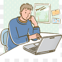 Detail Gambar Kartun Sedang Main Laptop Nomer 10