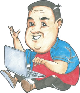 Detail Gambar Kartun Sedang Main Laptop Nomer 36