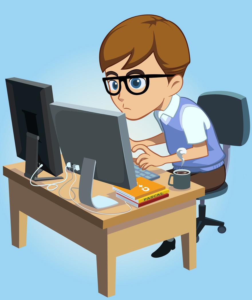 Gambar Kartun Sedang Mengetik - KibrisPDR