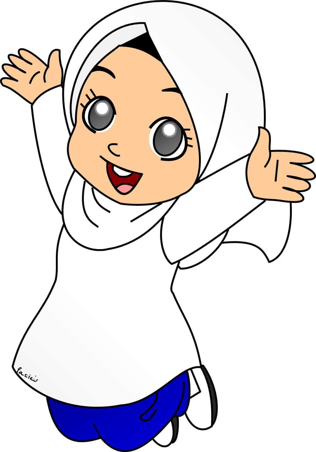 Detail Gambar Kartun Sekolah Islam Nomer 18