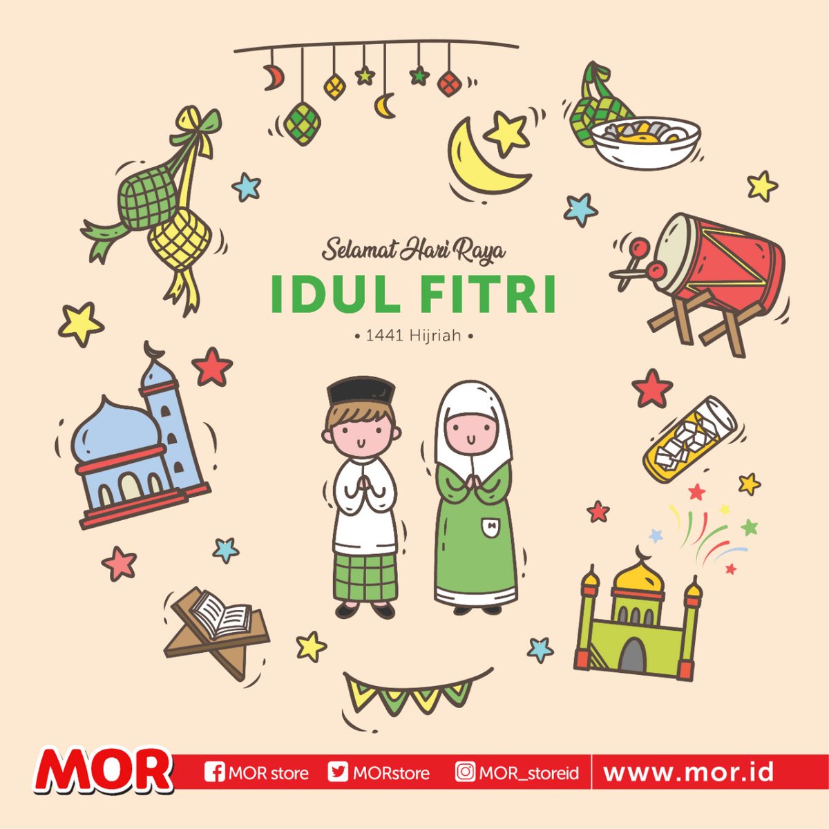 Detail Gambar Kartun Selamat Hari Raya Idul Fitri Nomer 23