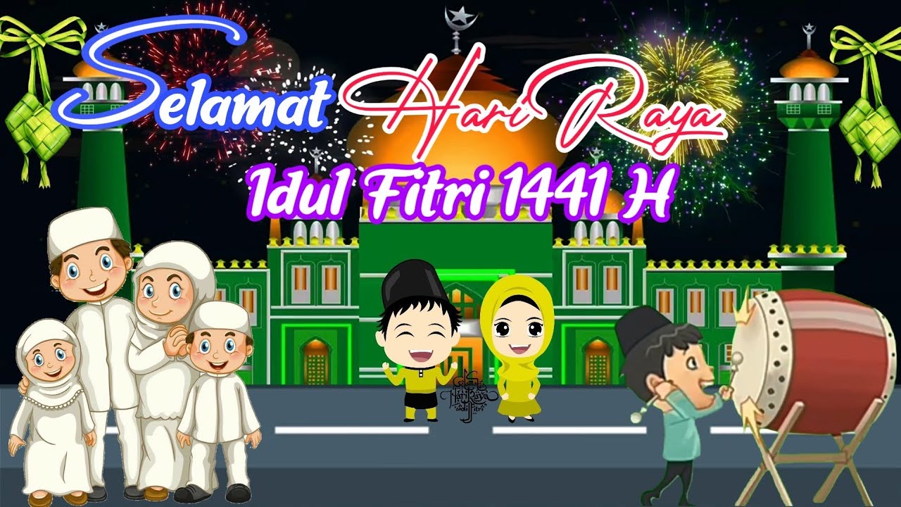 Detail Gambar Kartun Selamat Hari Raya Idul Fitri Nomer 30