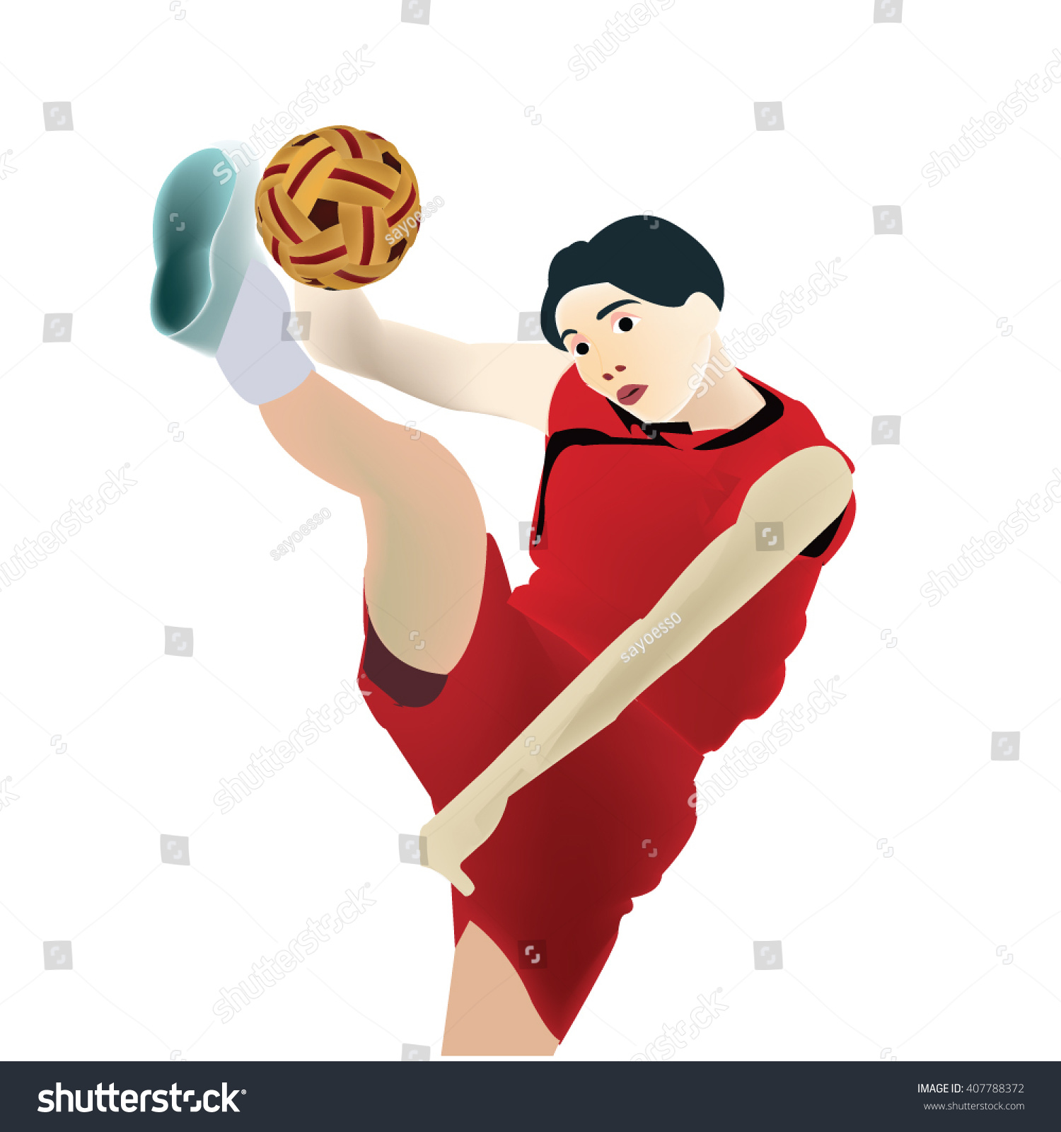 Detail Gambar Kartun Sepak Takraw Nomer 5