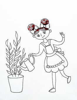 Detail Gambar Kartun Siram Bunga Nomer 49