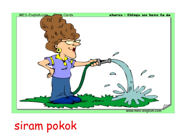 Detail Gambar Kartun Siram Pokok Bunga Nomer 13