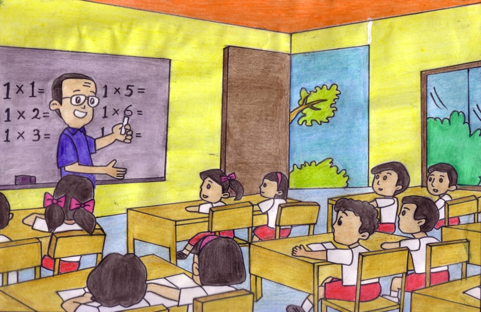 Detail Gambar Kartun Siswa Sedang Belajar Di Kelas Nomer 5