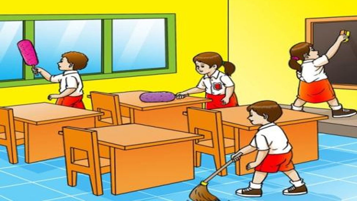 Detail Gambar Kartun Siswa Sedang Kerja Bakti Di Lingkungan Sekolah Nomer 39