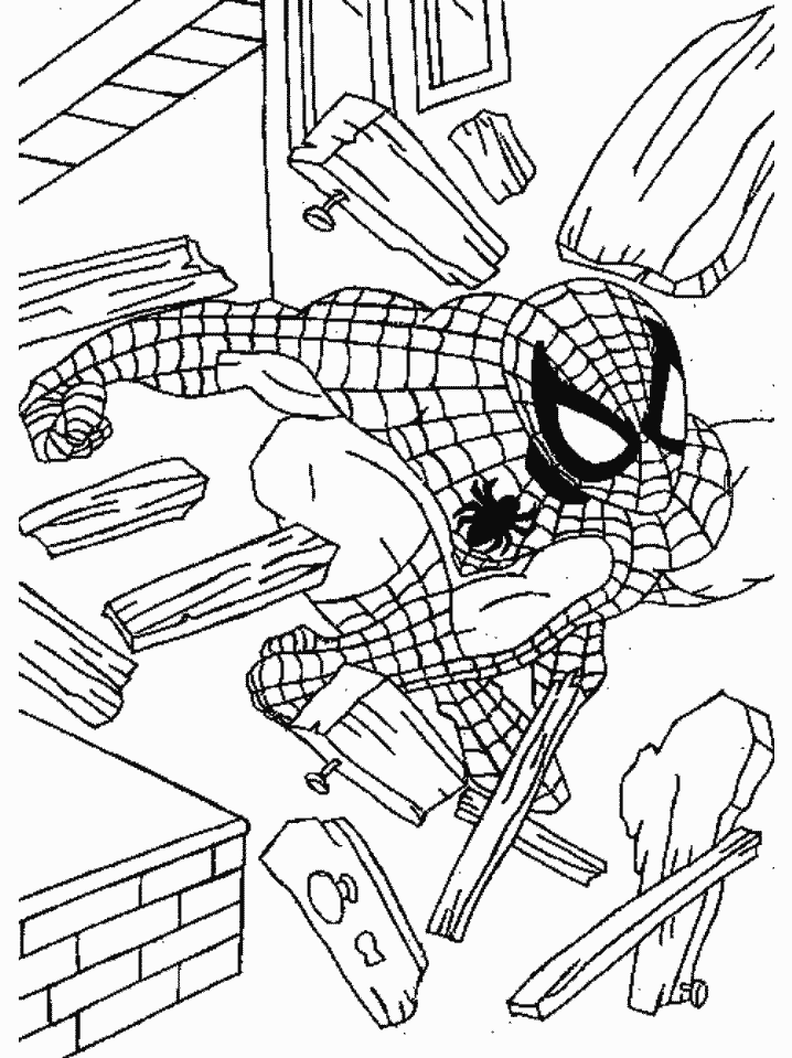 Detail Gambar Kartun Spiderman Hitam Putih Nomer 2